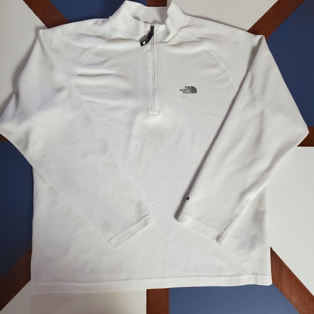 The North Face 1/4 Zip Shirt Womens Medium White Vaporwick Mockneck outdoor